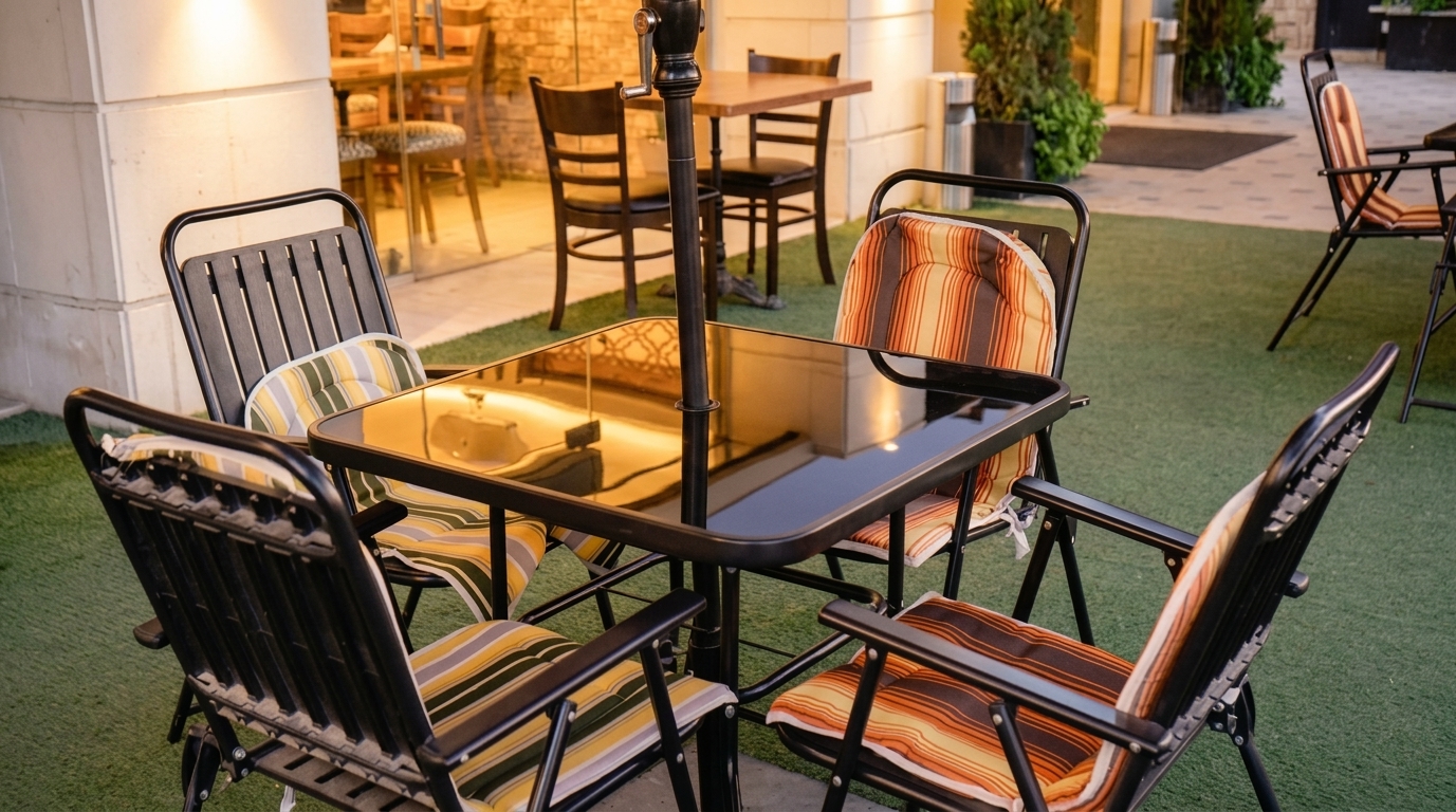 Hotel terrace outdoor area